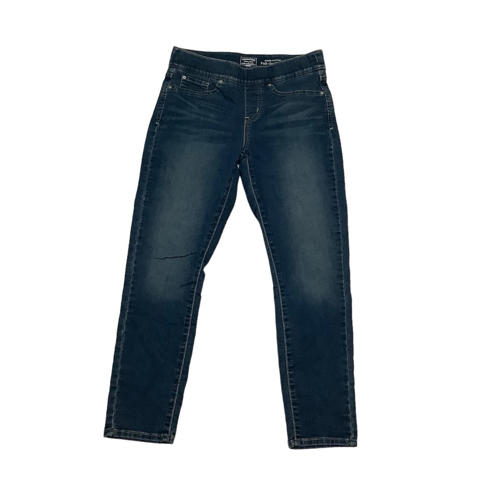 Levi’s Signature Skinny Jean Sz 6S Short Stretch Pull-on Dark Blue Wash